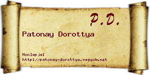 Patonay Dorottya névjegykártya