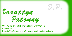 dorottya patonay business card